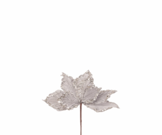 Umělá květina, vánoční hvězda Christmas Touch, šedá, 28 cm