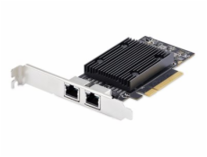 StarTech.com - Sítový adaptér - PCIe 3.0 x8 nízký profil - Gigabit Ethernet / 10Gb Ethernet x 2 - cerná - kompatibilní s TAA