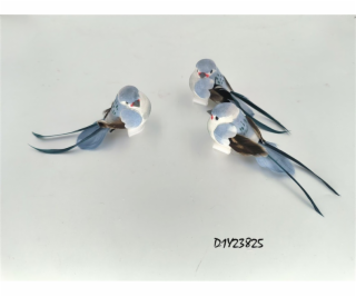 Dekorace ptáček Vánoční dotek, 10 cm