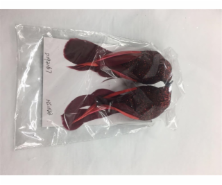 Dekorace ptáček Vánoční dotek, 11 cm