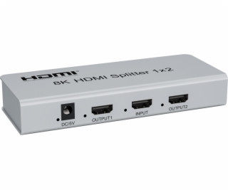 PremiumCord HDMI 2.1 splitter 1-2 porty, 8K@60Hz, 4K@120H...