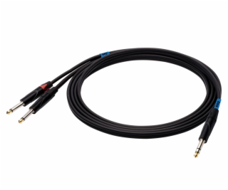 SSQ JSJM1 SS-1452 Kabel Jack Stereo - 2x Jack Mono 1 m Černá