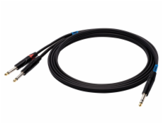 SSQ JSJM1 SS-1452 Kabel Jack Stereo - 2x Jack Mono 1 m Černá