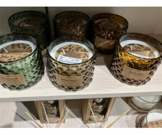 Vánoční svíčka, ve sklenici, 14 h, 80 mm x 100 mm