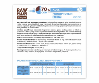 VetExpert Raw Paleo Dorsz/Cod Light Adult Can 800g