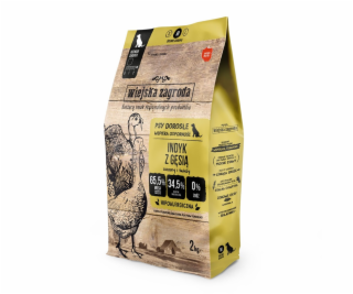 WIEJSKA ZAGRODA Krůta s husou M - suché krmivo pro psy - 2kg