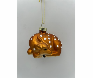 Vánoční hračka na stromeček Vánoční jelen na dotek, 8 cm