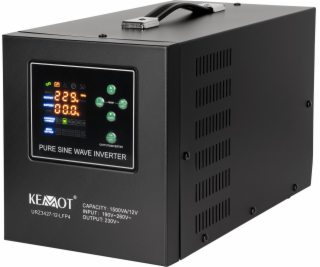 Zdroj záložní KEMOT PROsinus-1500-LFP4 12V 230V 1500VA 10...