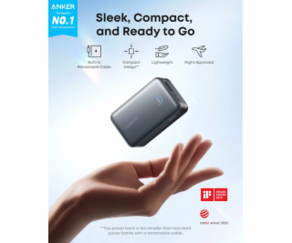Powerbanka Anker Nano 10000mAh, 45W s kabelem USB-C černá