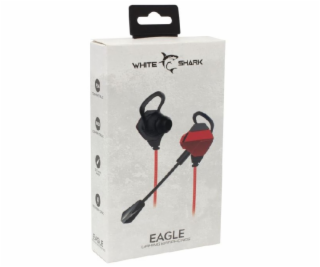 WHITE SHARK gaming headphones EAGLE w/ mic, red/black [EA...