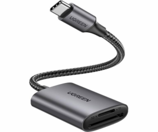 UGREEN Čtečka karet SD/TF Ugreen CM401 USB C 5 Gb/s – šedá