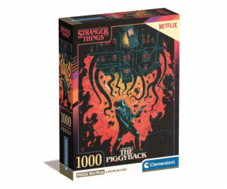 Clementoni - Puzzle 1000 Stranger Things Compact The Pigg...