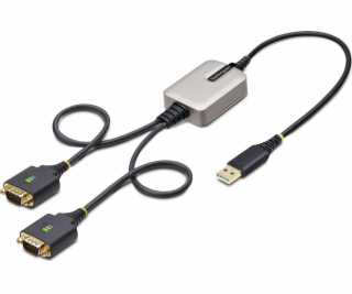 2ft 2-Port USB to RS232 Serial Adapter