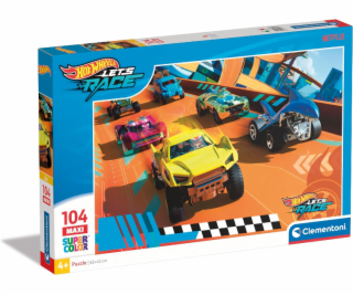 Clementoni - Puzzle 104 maxi Hot Wheels