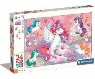 Clementoni - Puzzle 24 maxi Veselí jednorožci