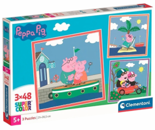 Clementoni - Puzzle 144 Prasátko Peppa 3x48 dílků