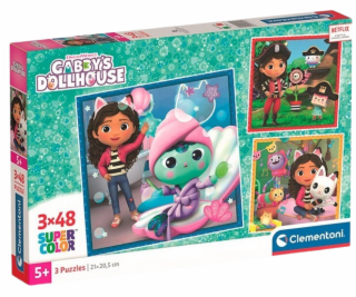 Clementoni - Puzzle 144 Gábinin kouzelný domek 3x48 dílků