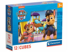 Clementoni - Obrázkové kostky - Tlapková Patrola 12 kostek