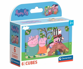 Clementoni - Obrázkové kostky - Prasátko Peppa 6 kostek