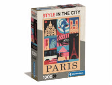 Clementoni - Puzzle 1000 Style in the city Paříž Compact box-
