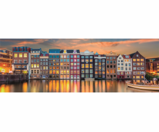 Clementoni - Puzzle 1000 Panorama Zářivý Amsterdam
