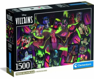 Clementoni - Puzzle 1500 Disney Záporáci