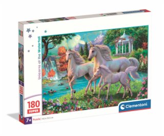Clementoni - Puzzle 180 Super Jednorožci u vodopádu