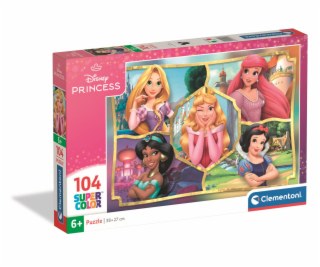 Clementoni - Puzzle 104 Disney Princezny 2
