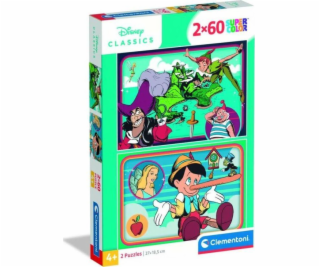 Clementoni - Puzzle 2x60 Disney Klasika