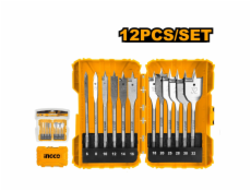 Ingco AKDL1201 Vrtáky do dřeva ploché, sada 12ks, O 6-32x152mm