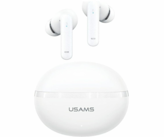 USAMS TWS E02 ANC+ENC bílá bluetooth sluchátka