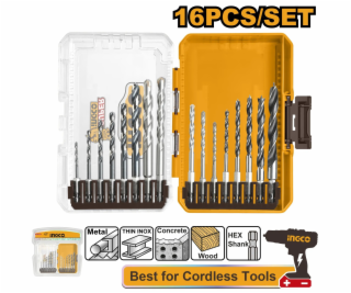 Ingco sada vrtáků 16ks univezál