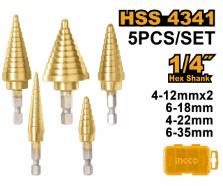 Ingco sada vrtáků spirálové HSS 9 ks