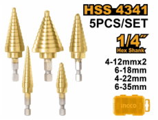 Ingco sada vrtáků spirálové HSS 9 ks