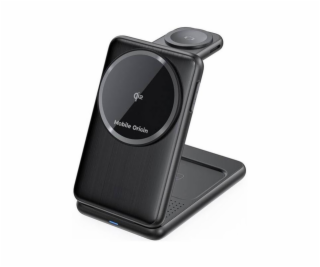 Mobile Origin 3in1 Foldable Qi2 Charger PW8 - Black