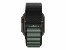 Spigen remienok Fabric Band pre Apple Watch 44-49mm - Black Green