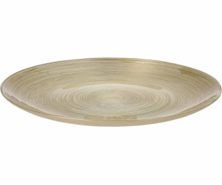 Servírovací talíř, 21 cm, zlatý, sklo