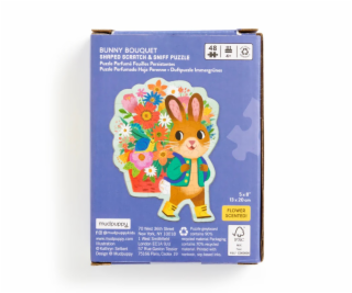 Mudpuppy Puzzle s blahopřáním Zajíček s kyticí