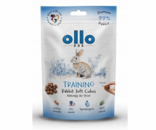 OLLO Air Dried Training Rabbit Cubes - pamlsek pro psa - 80g