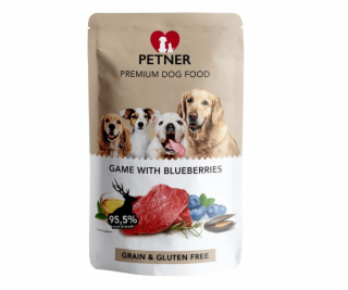 Hilton PETNER Venison with blueberries - vlhké krmivo pro...