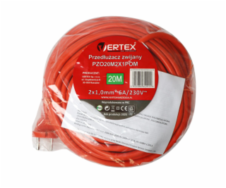 VERTEX Svinovací prodlužovací kabel 20 m, PZO20M2x1,0 mm