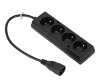 Prodlužovací přívod 4x230V pro UPS (IEC320-C14), 30cm