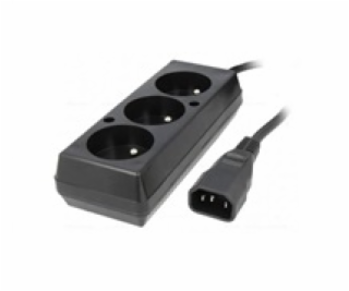 Prodlužovací přívod 3x230V pro UPS (IEC320-C14), 30cm