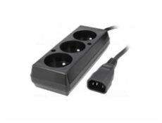 Prodlužovací přívod 3x230V pro UPS (IEC320-C14), 30cm