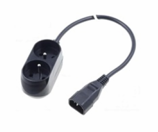 Prodlužovací přívod 2x230V pro UPS (IEC320-C14), 30cm