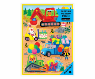 Mudpuppy Puzzle s blahopřáním Na staveništi