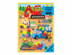 Mudpuppy Puzzle s blahopřáním Na staveništi