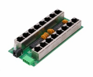 POE injektor pasivní - 8x 1 Gb/s, stíněný, svorkovnice