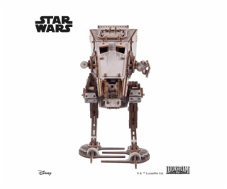 Ugears 3D dřevěná mechanická skládačka Star Wars AT-ST kr...