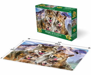 PRIME 3D PUZZLE - Selfie s vlkem 63 dílků